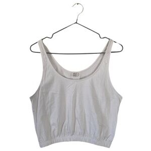 Wilfred | Aritzia White Pief Scoop-Neck Cropped Tank Top Size XS